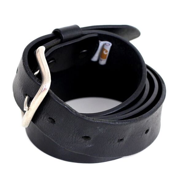 Carhertt SADDLE BLACK GENUINE LEATHER 1.5"Wd CASUAL DRESS MEN'S BELT Sz 44 (A34 - Picture 3 of 13
